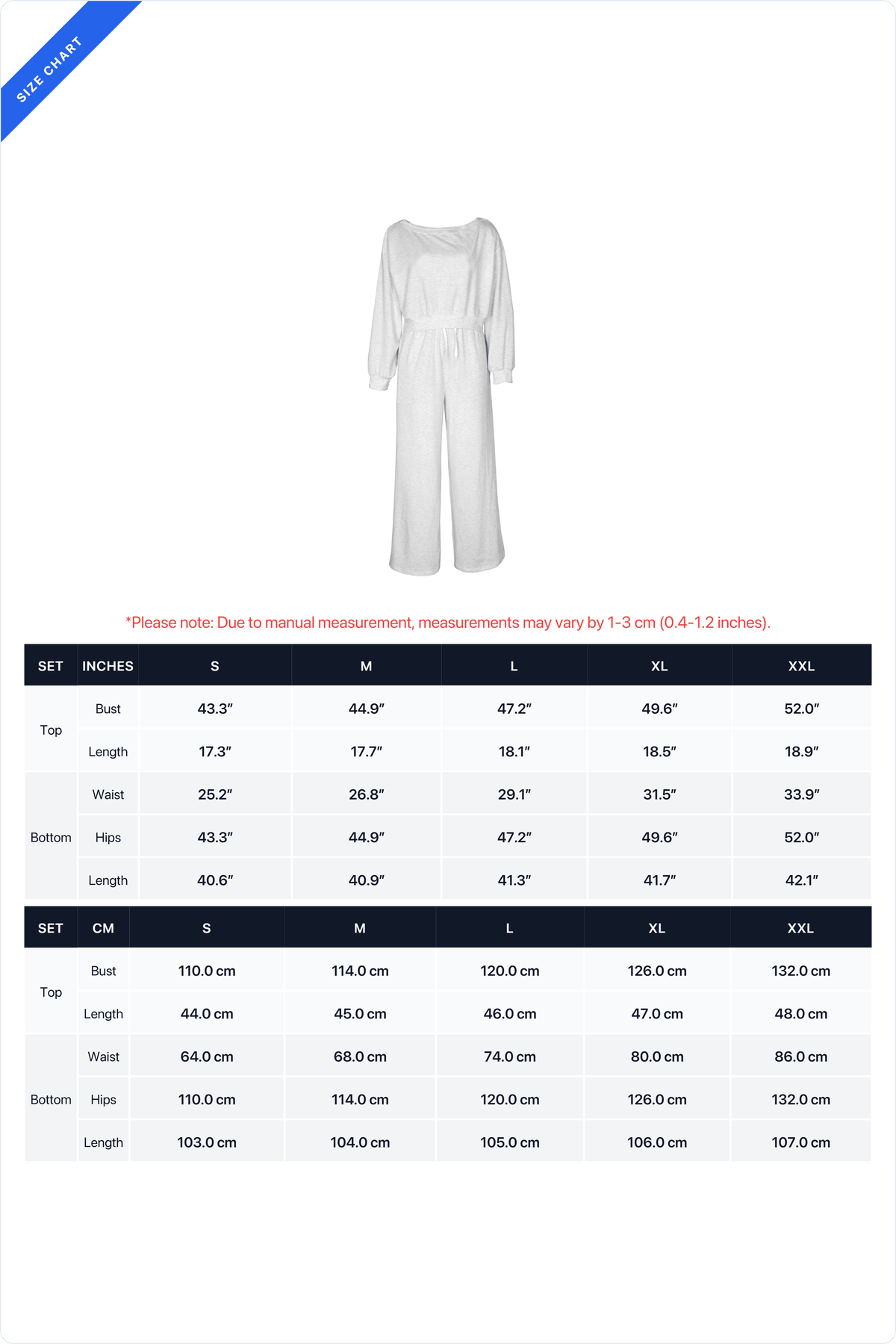 Off-Shoulder Sweatshirt & Wide-Leg Pants Set