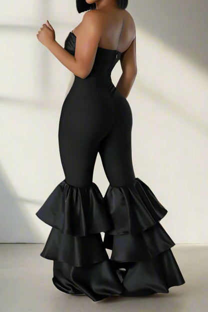 Ruffle Strapless Jumpsuit