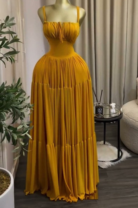 Strappy Tiered Maxi Dress