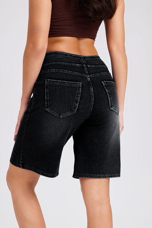 High-Stretch Fitness Bermuda Shorts