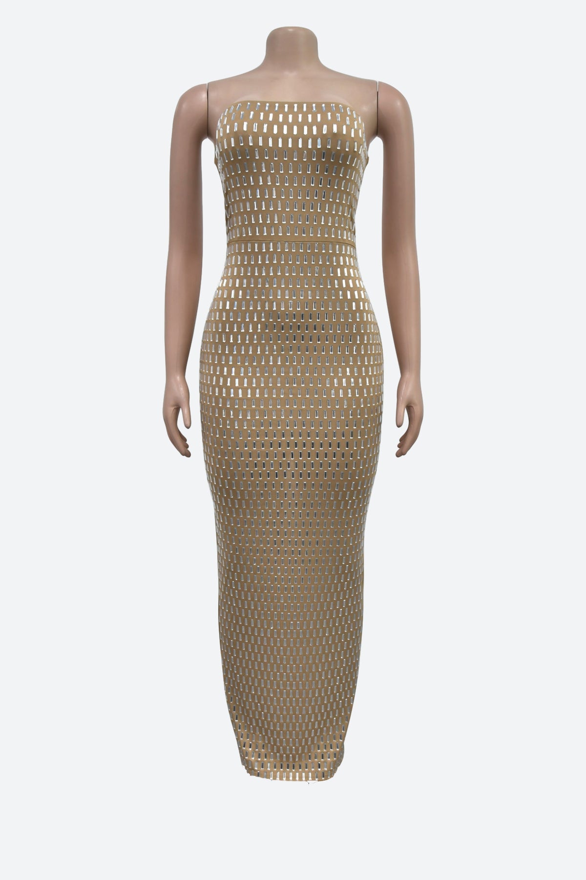 Embellished Bandeau Maxi Dress