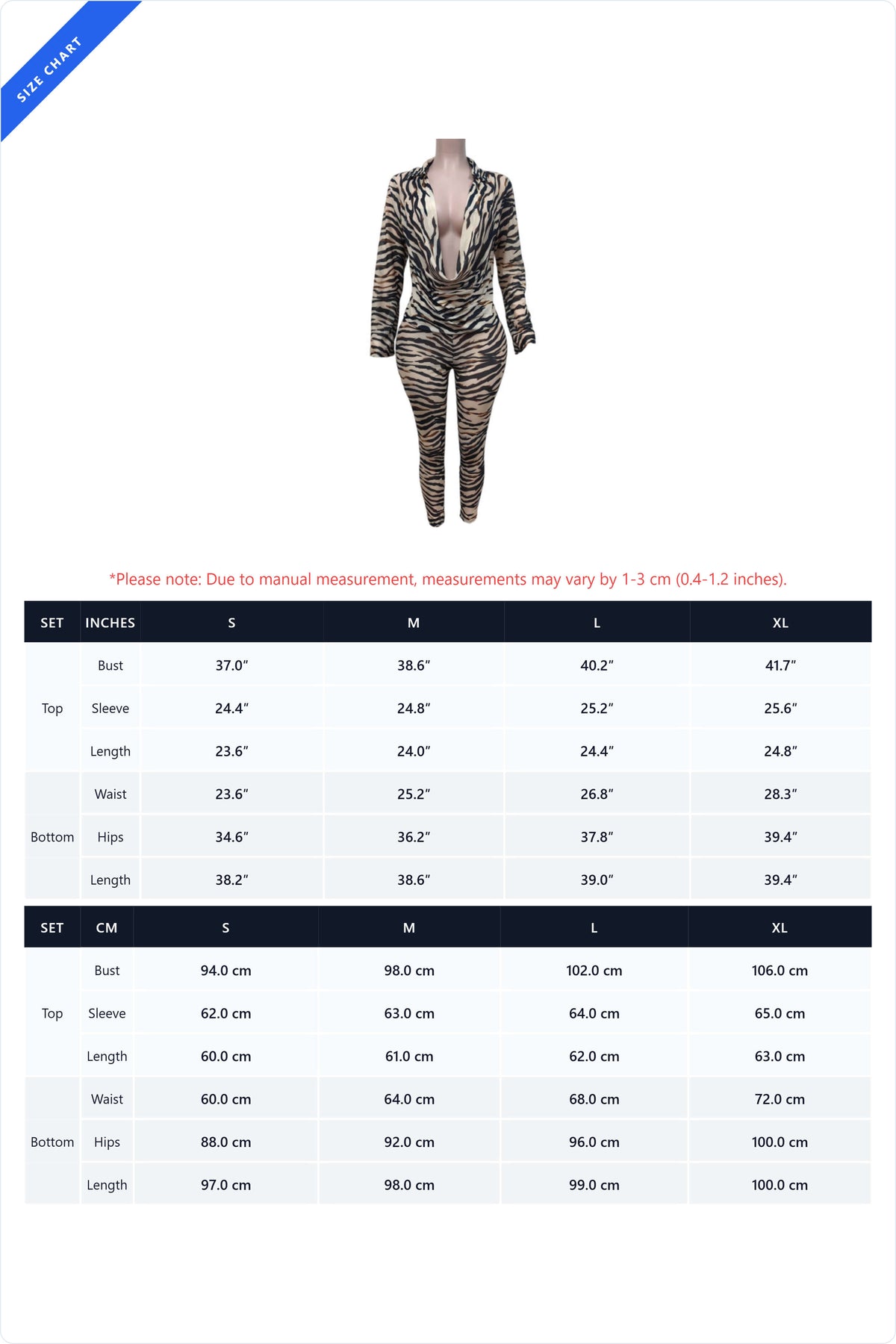 Animal Print Plunge Top & Pants Set