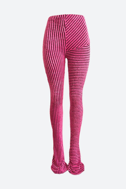 Striped Fuzzy Leggings