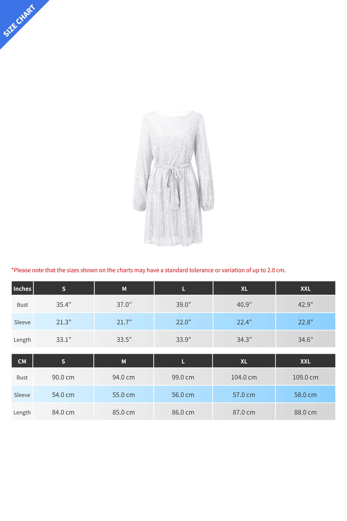 Sequin Tie Waist Long Sleeve Mini Dress