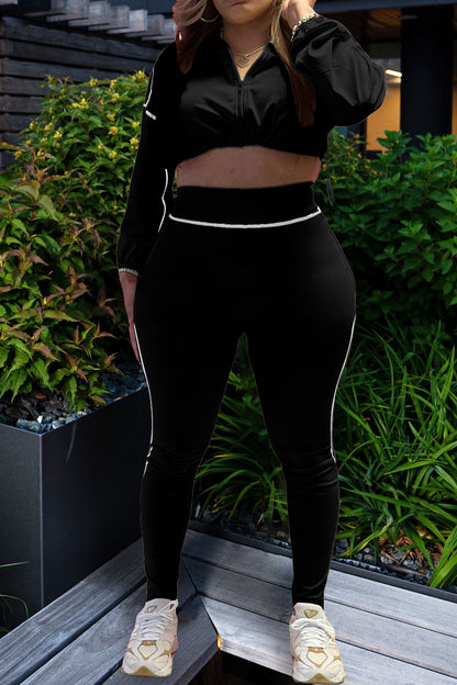 Elastic Waist Slim Fit 2-Piece Set