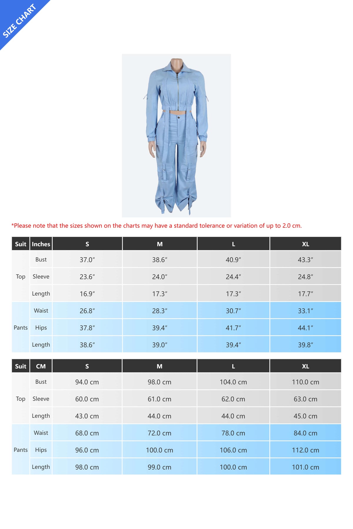 Long Sleeve Crop Jacket Pocket Cargo Pants Set