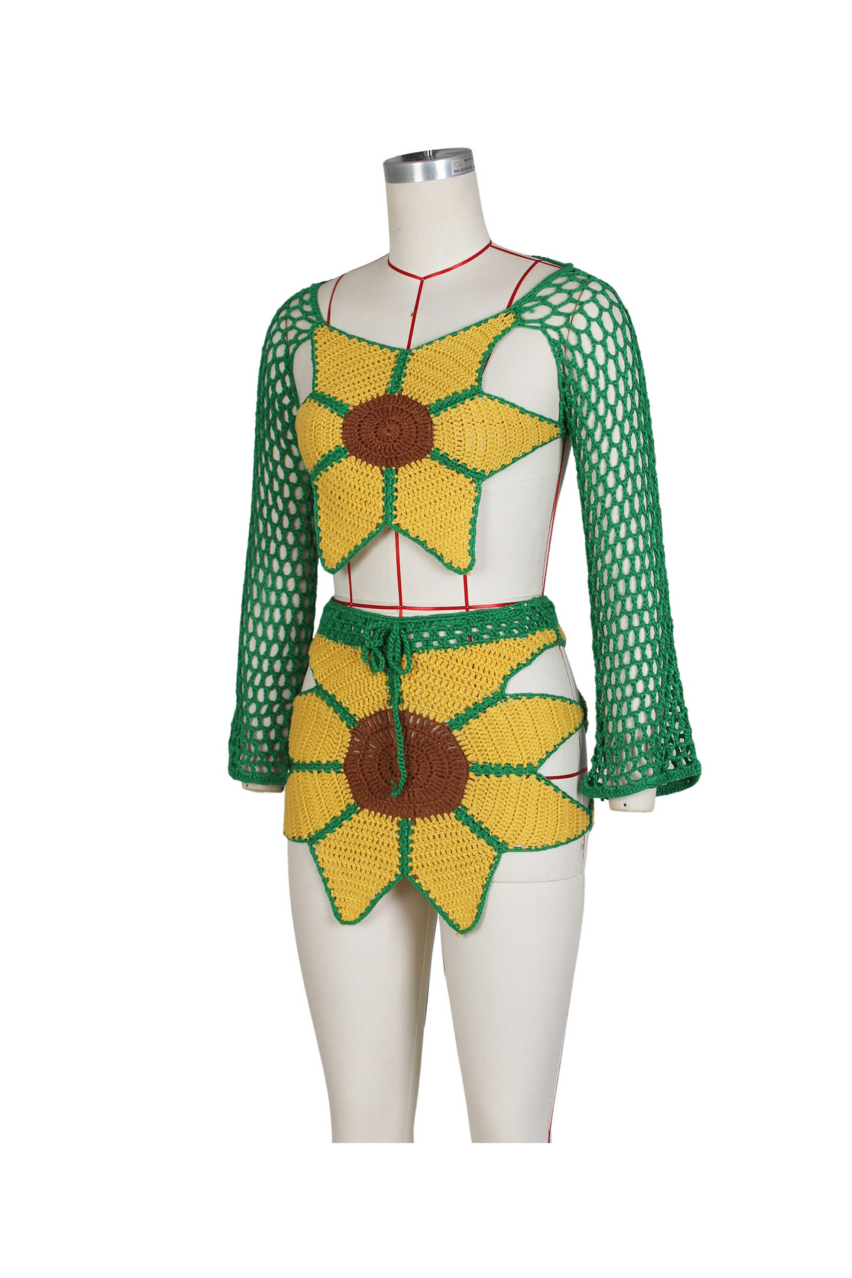 Sunflowers & Sunset Crochet Skirt Set