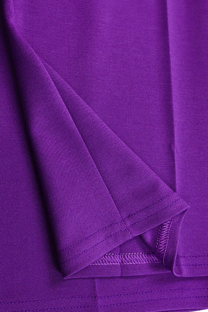Solid Flounce V Neck Long Sleeve Sets