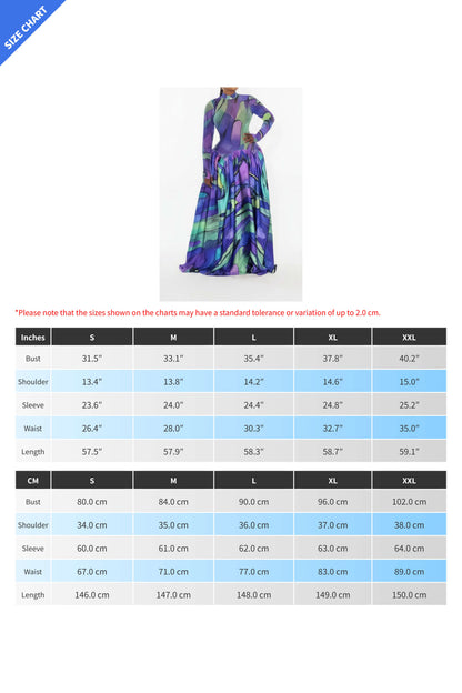 Mock Neck Mesh Floral Maxi Dress