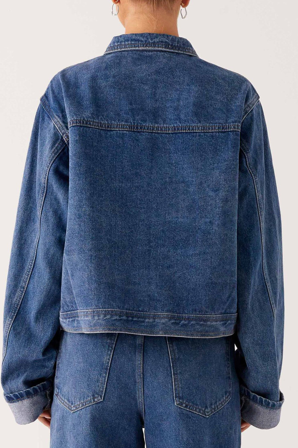 Collared Comfortable Casual Denim Jacket