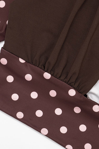Polka Dot Cutout Top & Capri Pants Set