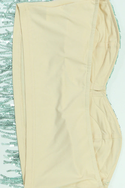 Strapless Top & Fringe Skirt Set
