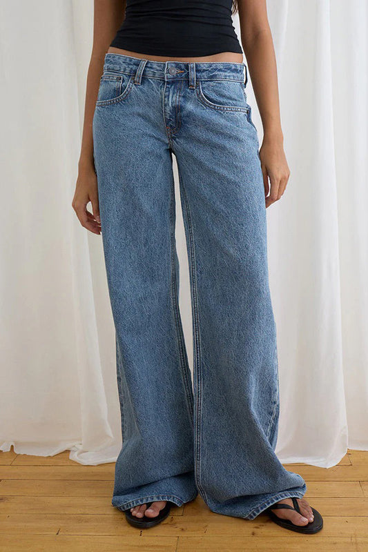 Low Rise Relaxed Wide Leg Jeans