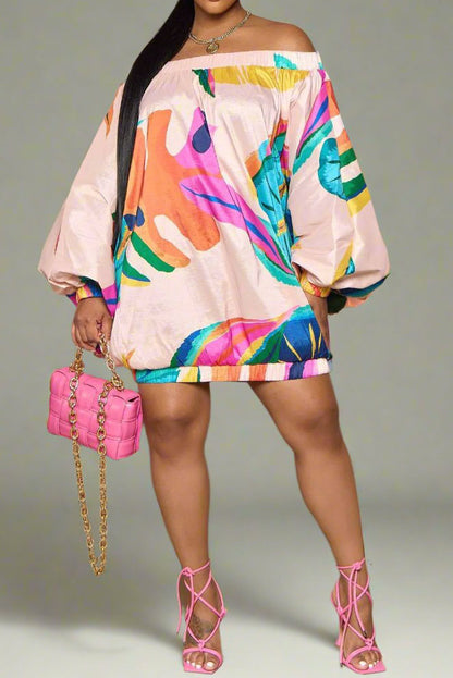 Off The Shoulder- Bubble Mini Dress