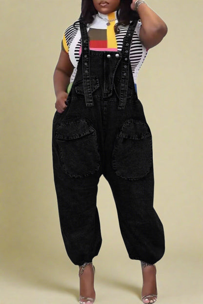 Denim Overalls Jumpsuit