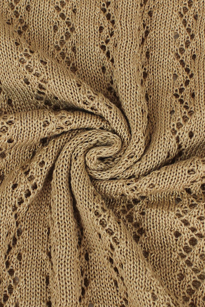 Chain-Linked Cutout Halter Crochet Maxi Dress