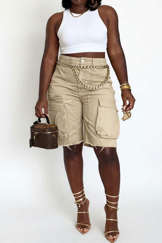 Cargo Denim Shorts