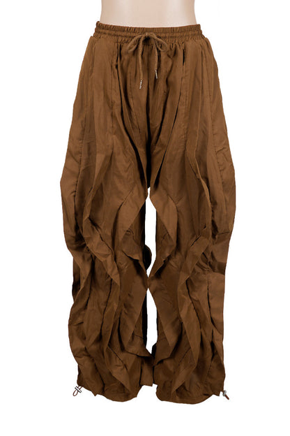 Patchwork Cargo Lantern Jogger Pants