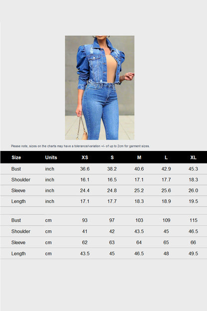 Ripped Edge Jacket Washed Denim Top
