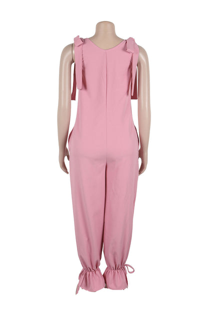 Bandage Casual Style Loose Jumpsuit
