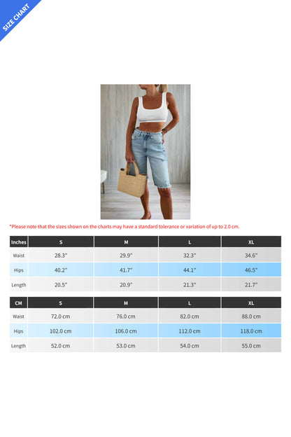 Washed Ripped Loose Denim Shorts