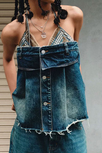 Cowgirl Denim Corset Top