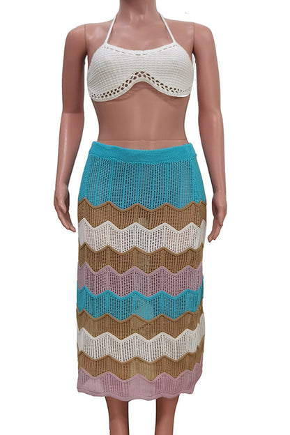 Multi Colour Stripe Knitted Sets