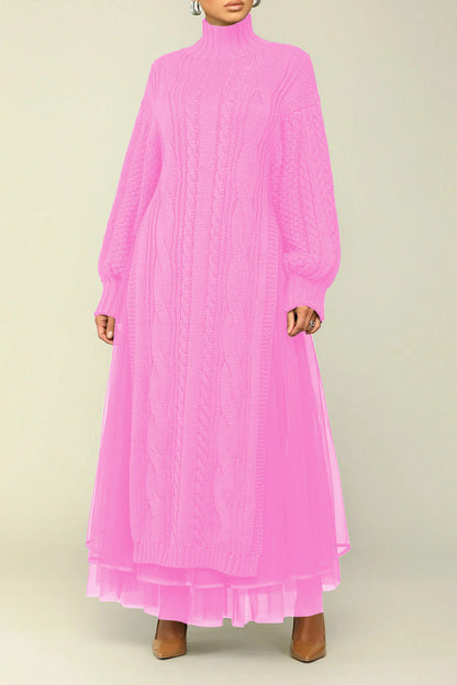Knit Tulle Two Piece Skirt Set