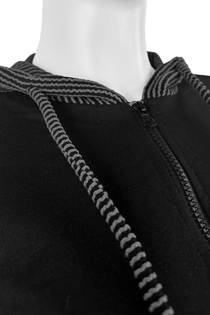 Textured Hooded Top & Flared Pants Set