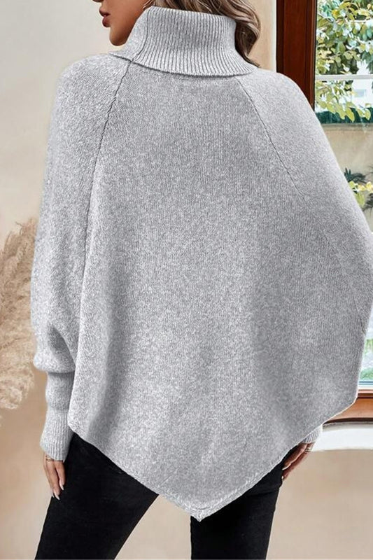 Cape Sweater with Turtleneck