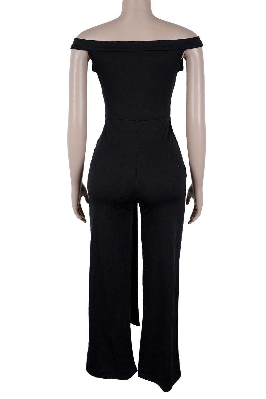 Stretch Off Shoulder Tie Detail Jumpsuit