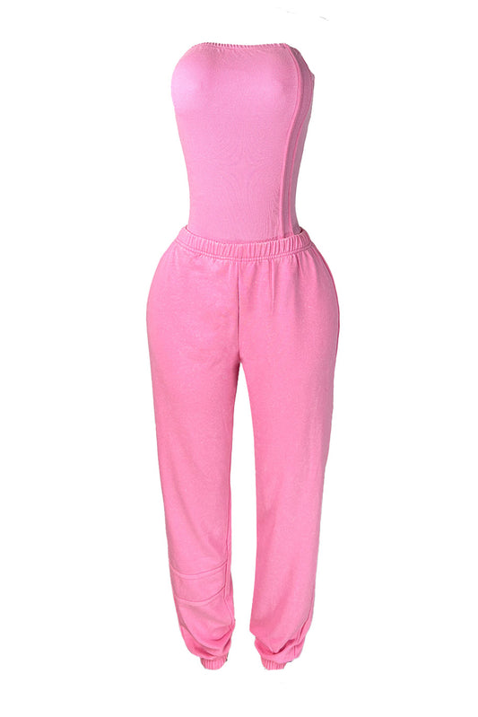 Corset Jumpsuit & Loose Pants Set