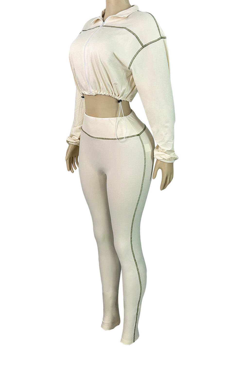 Elastic Waist Slim Fit 2-Piece Set