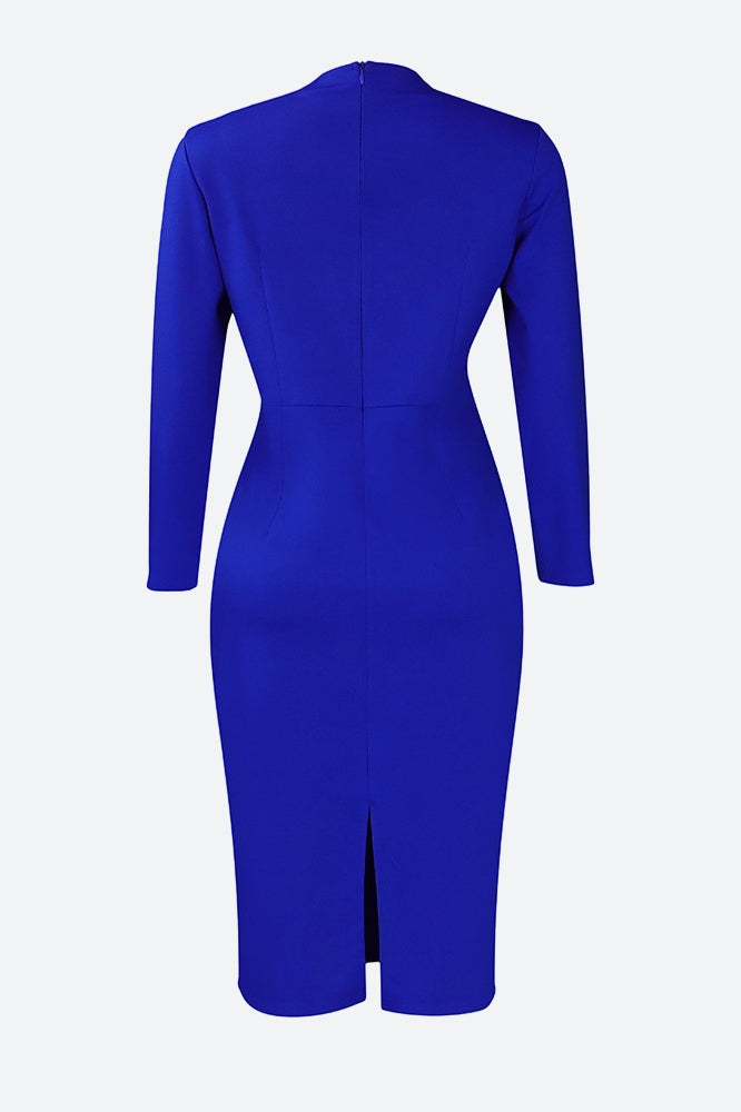 Print Hip Wrap Dress