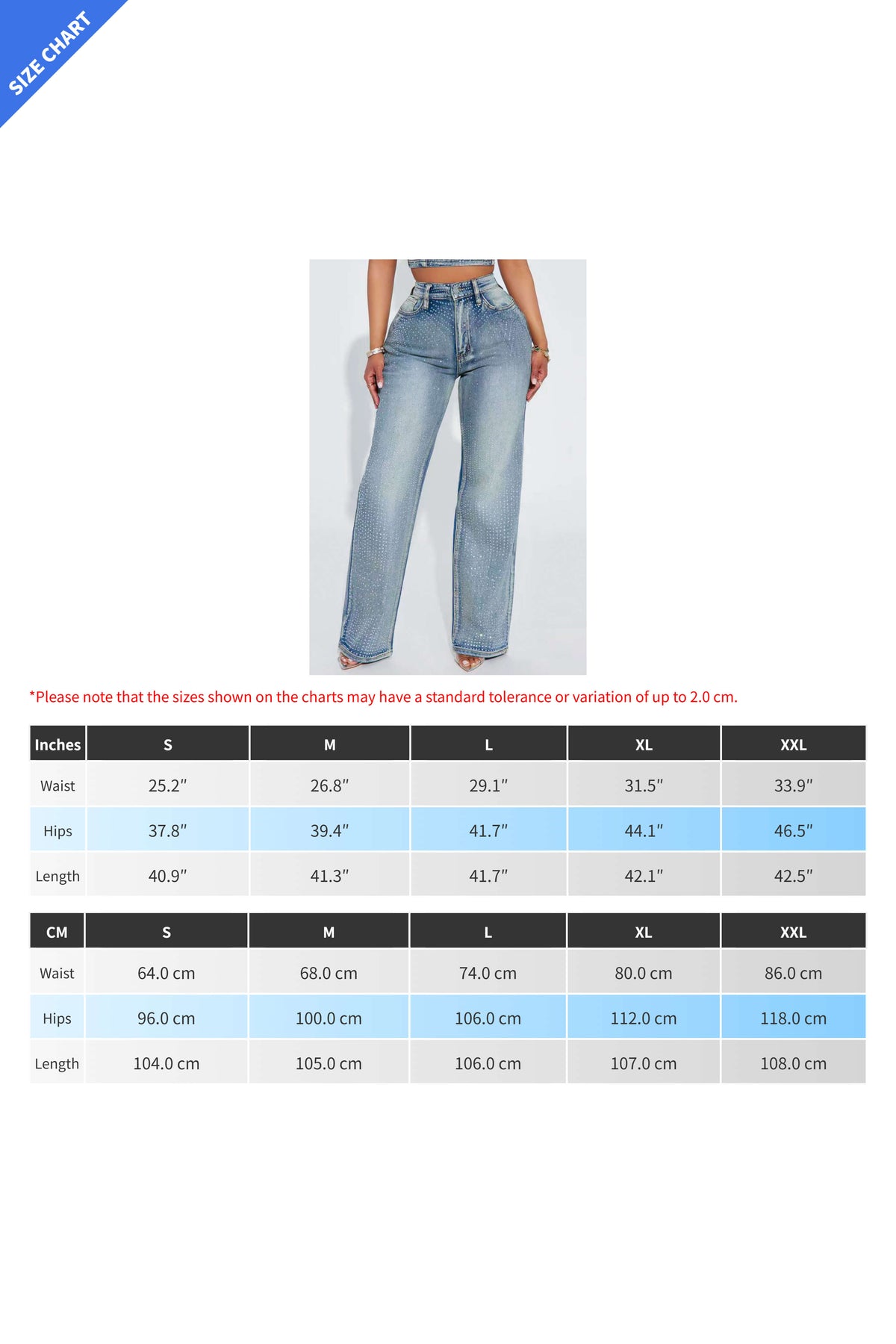 Rhinestone Straight Leg Jeans Pants
