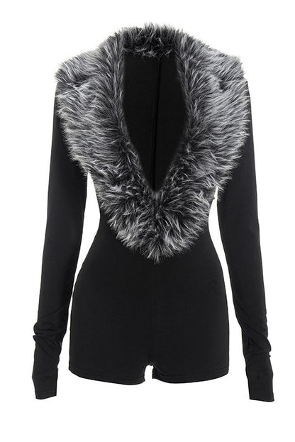 Soft Faux Fur Romper
