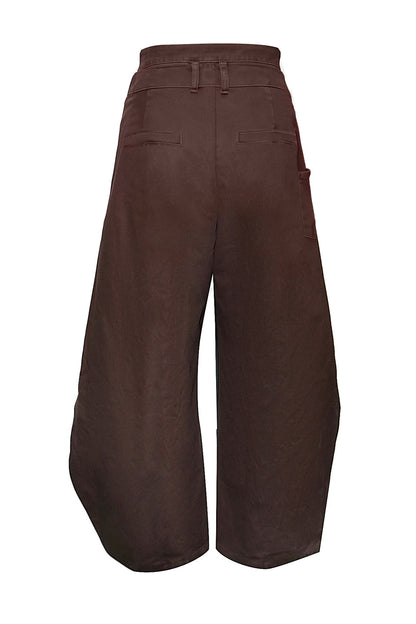 High-Waist Asymmetric Wrap Wide Leg Pants