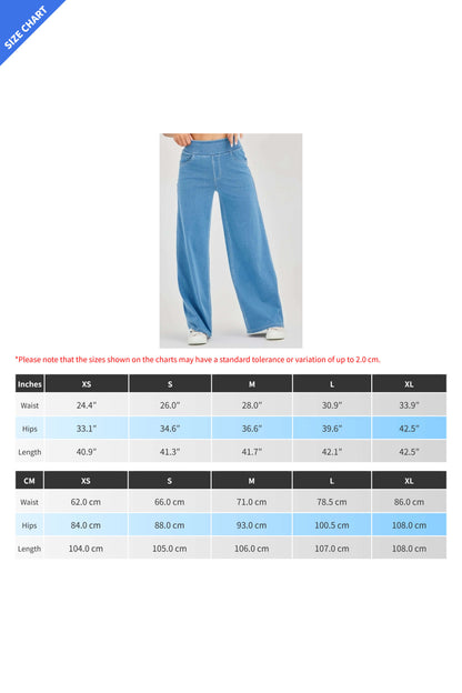 High-Stretch Wide Leg Yoga Jeans