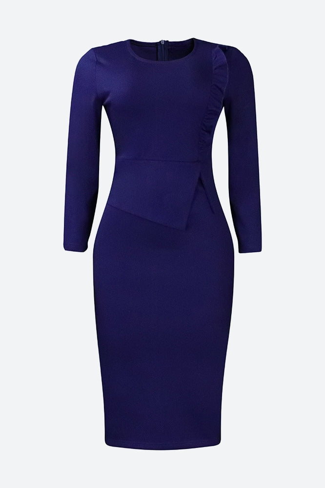 Bodycon Long Sleeve Midi Pencil Dress