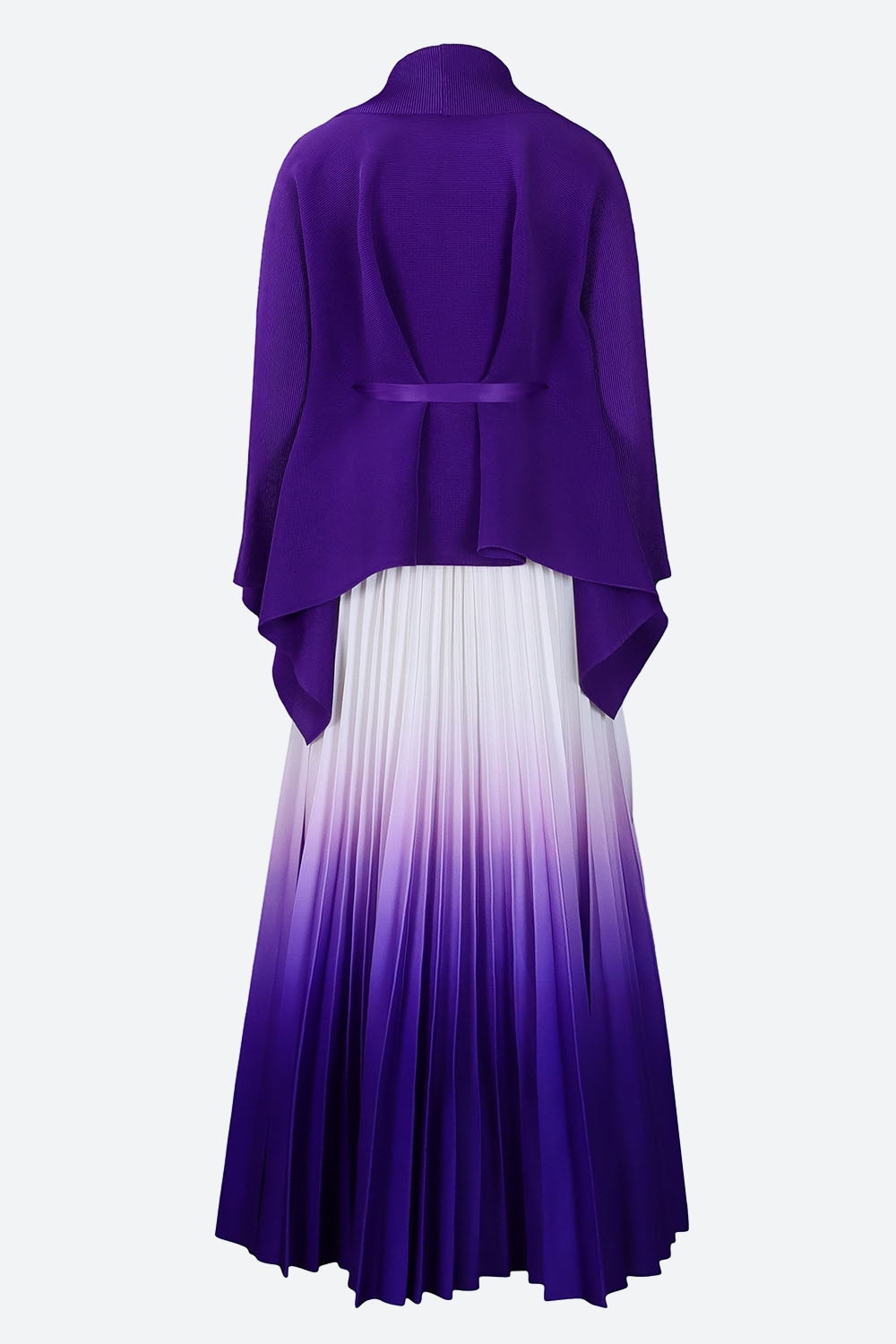 Gradient Batwing Sleeve Top and Skirt Set