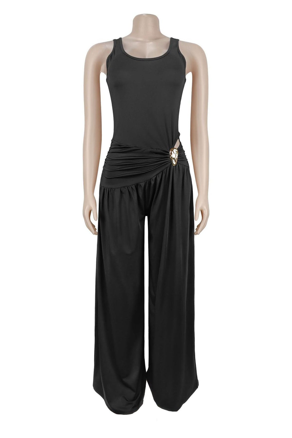 Embellished Cutout Wide Leg Jumpsuit