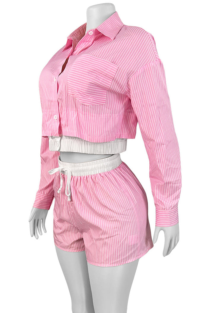 Seaside Prep Stripes Short Set