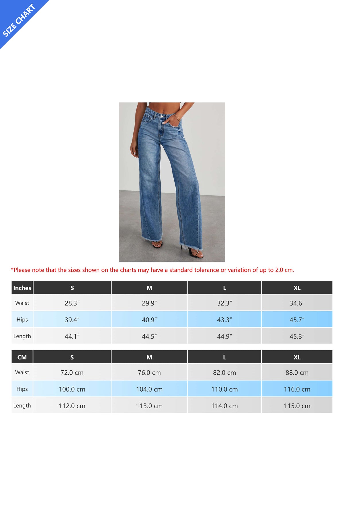 High Waisted Frayed Hem Denim Pants
