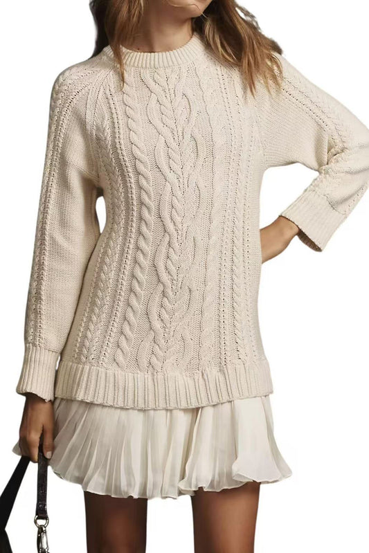 Casual Twist Sweater Mini Dress