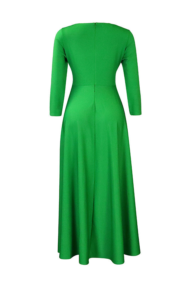 Elegant Tie-Waist A-Line Maxi Dress