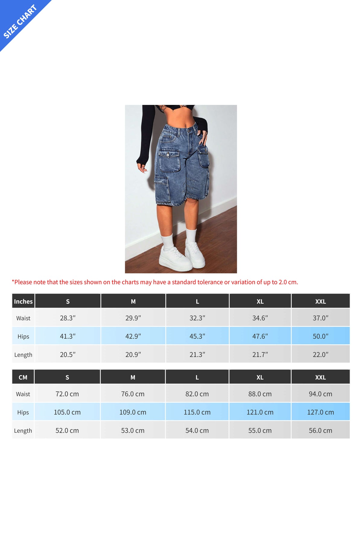 Knee-Length Casual Multi-Pocket Jeans