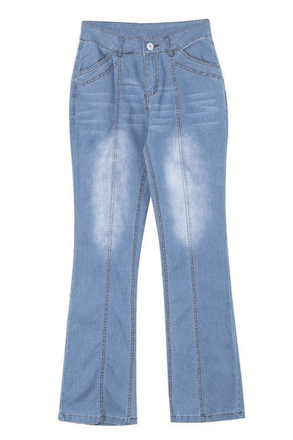 Low-Rise Bootcut Jeans