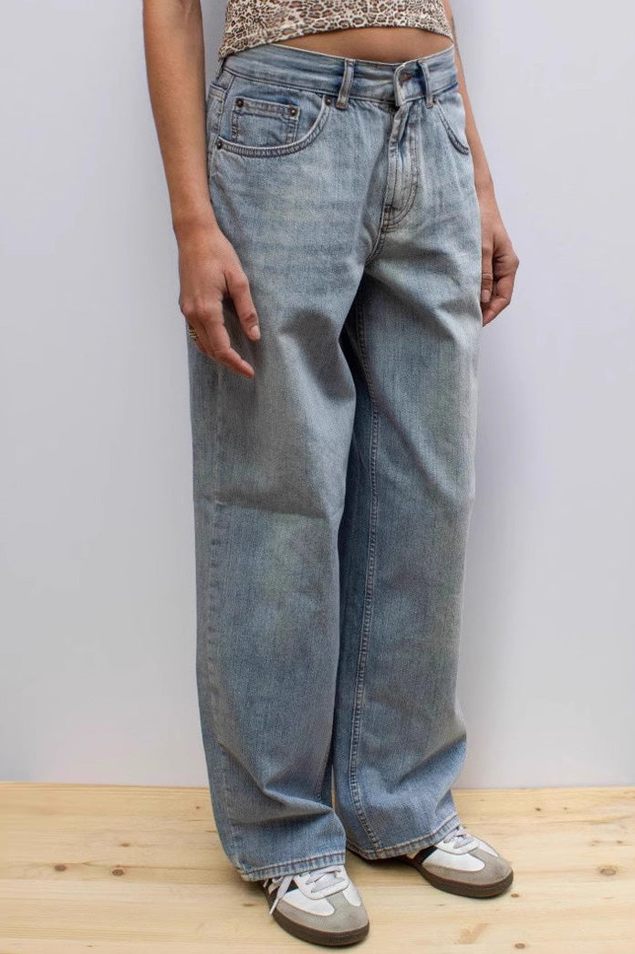 High Waist Loose Wide Leg Denim Jeans
