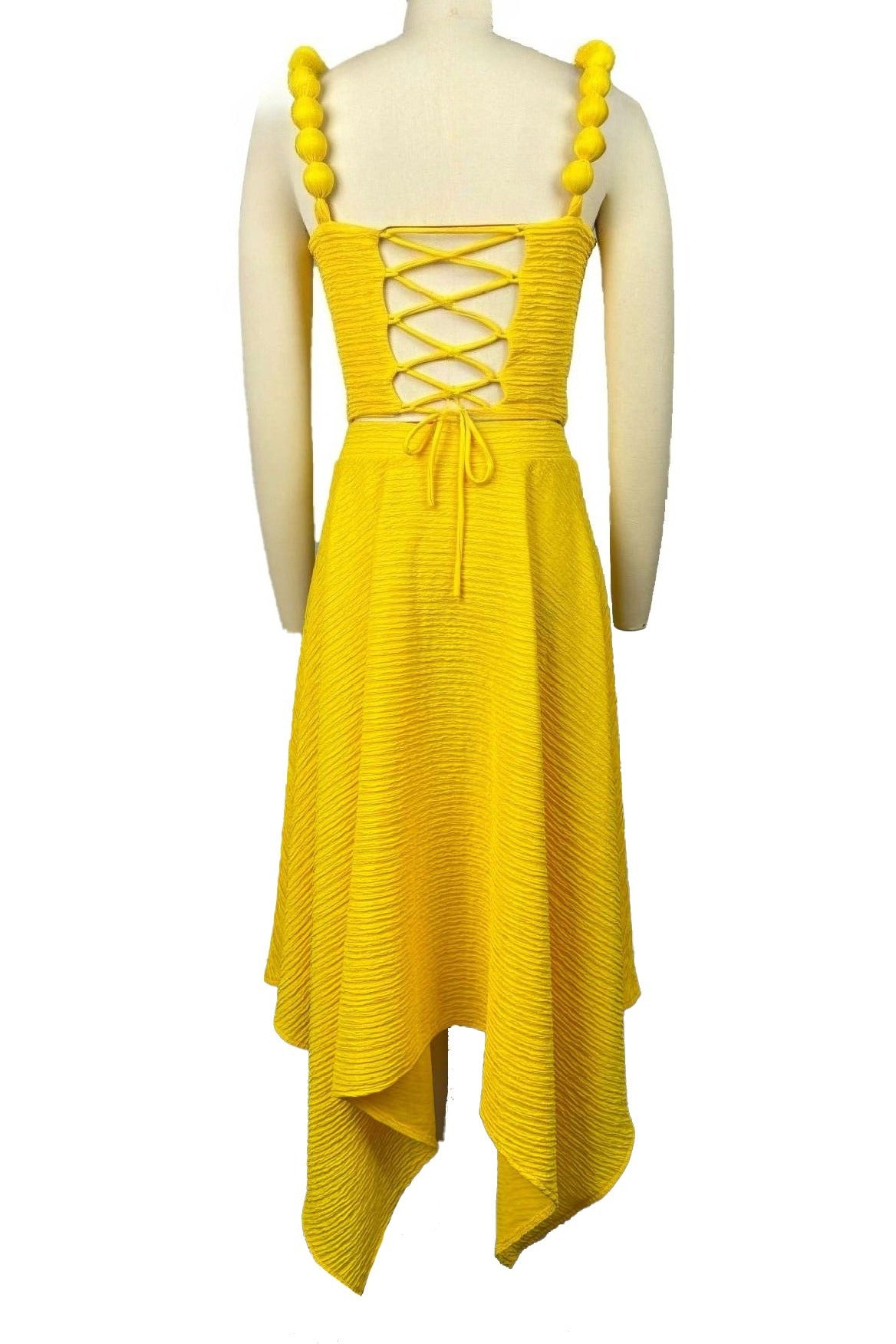 Solid Cami Top & High Waist Skirt Set