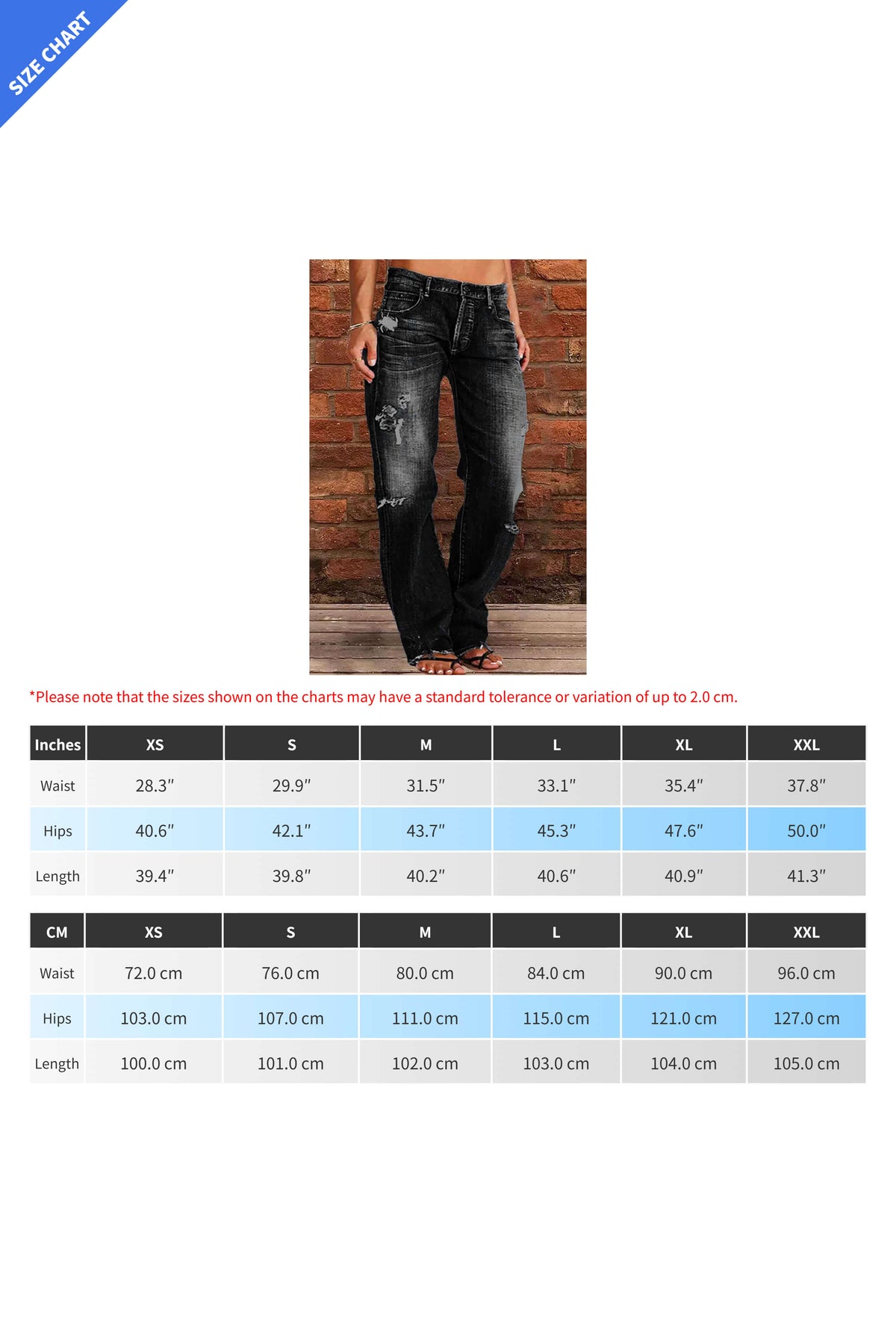 Distressed Mid-Rise Straight Leg Jeans